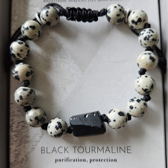 LUNA NORTE FOR EVERYBODY PICTURE JASPER STONES UNISEX ADJUSTABLE THREAD BRACELET - Picture 5 of 6